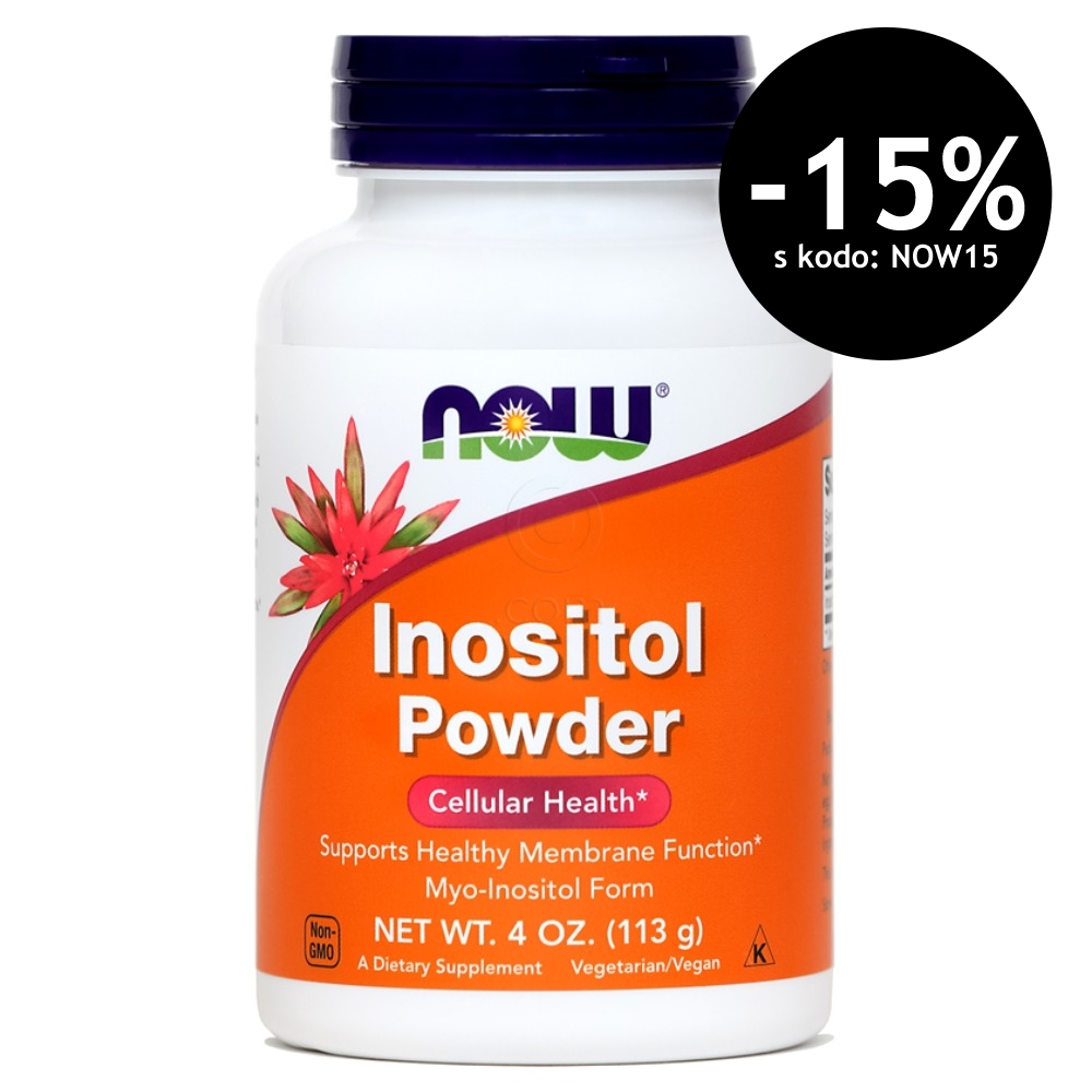 Inozitol v prahu NOW, prah (113 g)